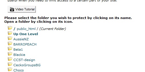 Select the folder to password protect